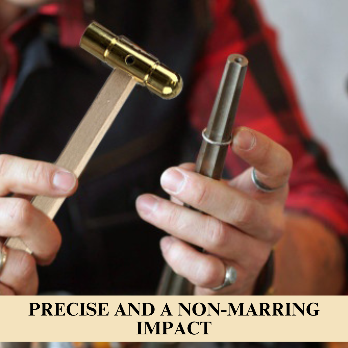 8.5" Brass Head Hammer | 1/2" Dome & Flat Striking Surfaces  - PH-28052