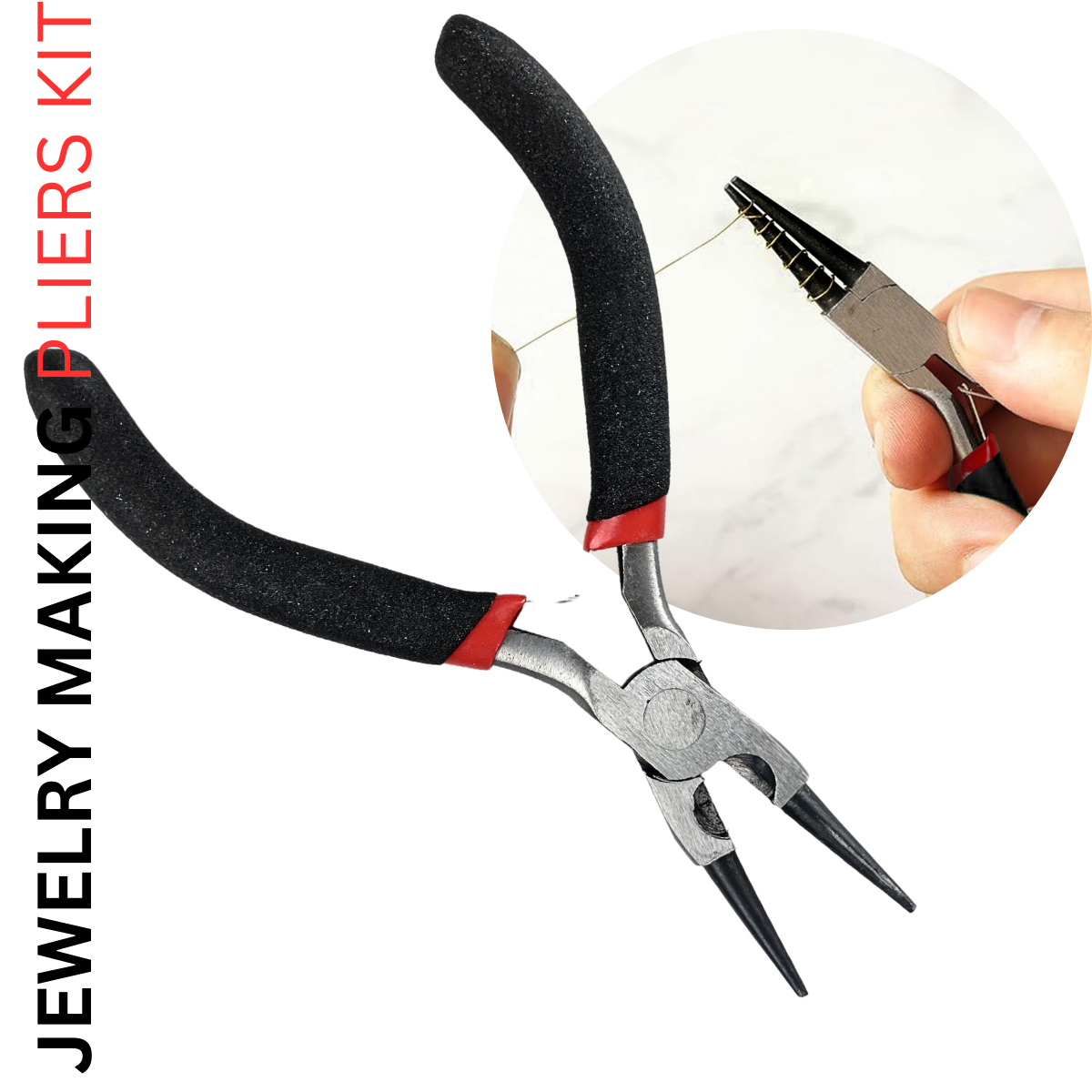 5-Piece Precision Mini Pliers Set - Needle Nose, Diagonal Cutter, Lineman and More