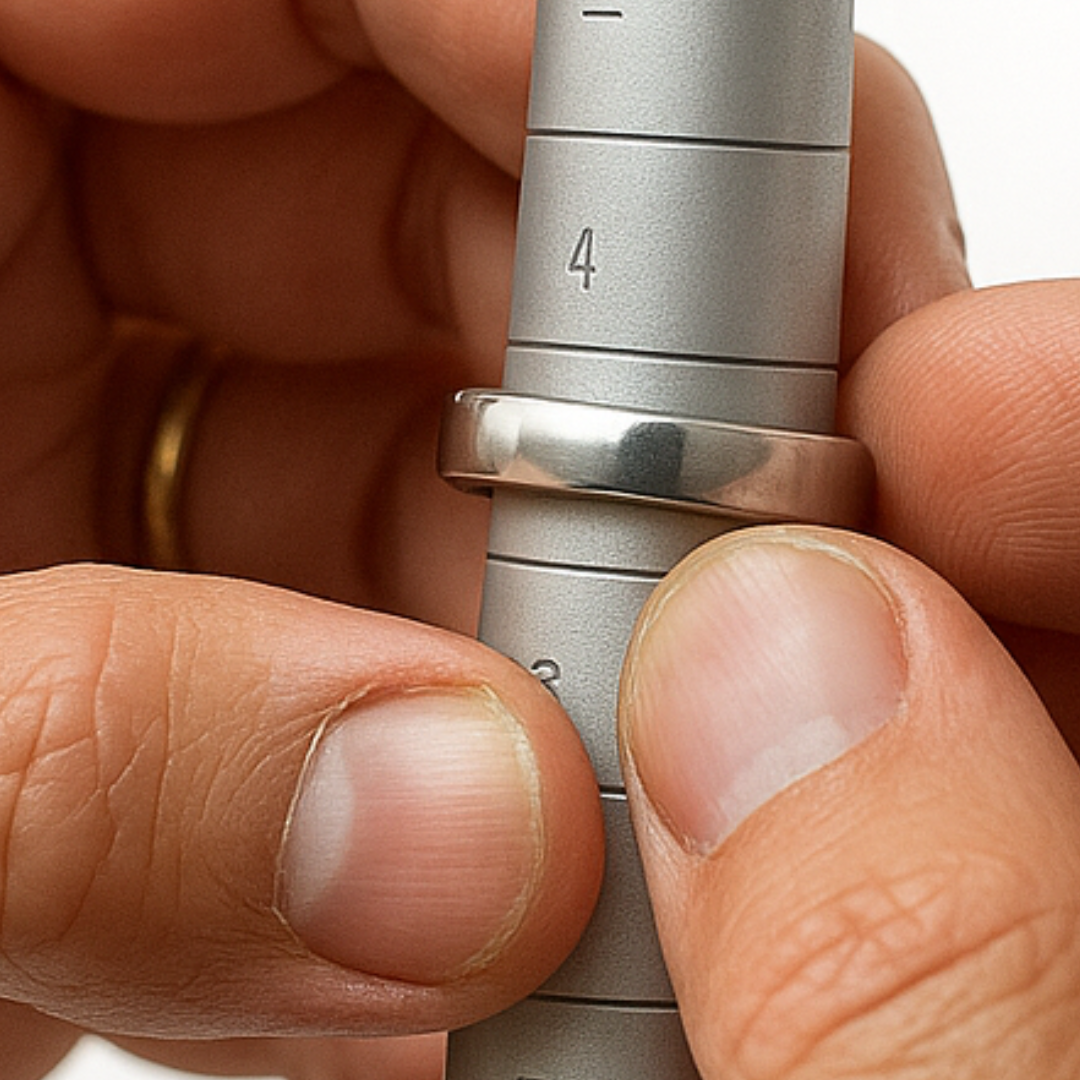 Aluminum Ring Mandrel – Measures Ring Sizes 4 to 14 in Half-Size Increments, 21 Step Intervals, 13" Length – TJ9702