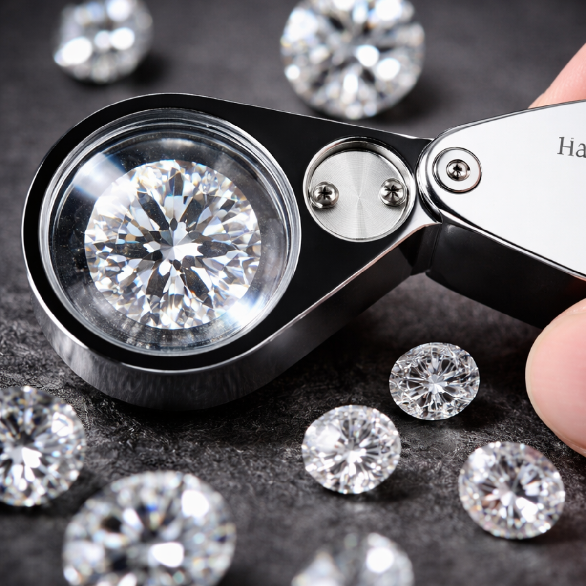 10X Triplet Glass Jeweler’s Loupe with LED Light – Chrome Finish (MG-92120)