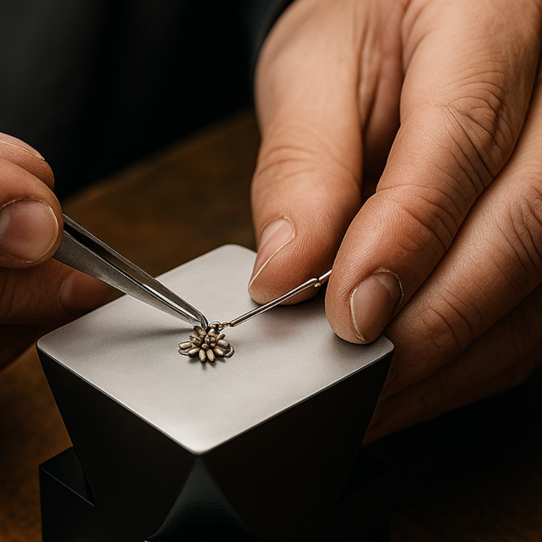 Mini Jewelers Anvil – 1.5" x 1.5" Solid Steel Bench Block with Mirror Finish – Compact Black Anvil for Metalworking, Jewelry, and Craft Use