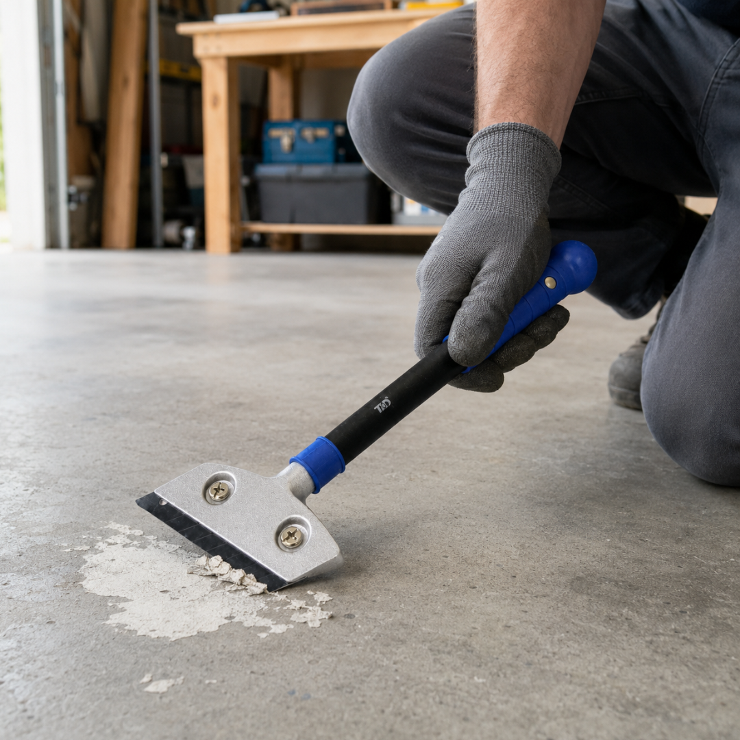 Heavy Duty Floor and Glass Scraper, 4-Inch Steel Blade, 11.5 Inch