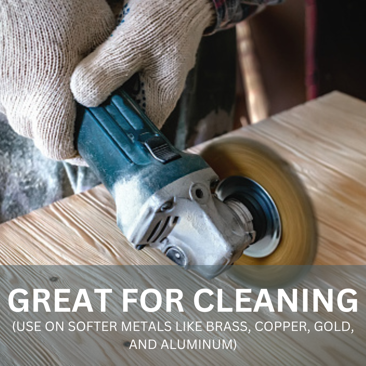 5-Pc Brass Wire Wheel Set | 1" to 3" (2.54 cm to 7.62 cm) Diameter | Includes 3 Shanks | for Standard Drills