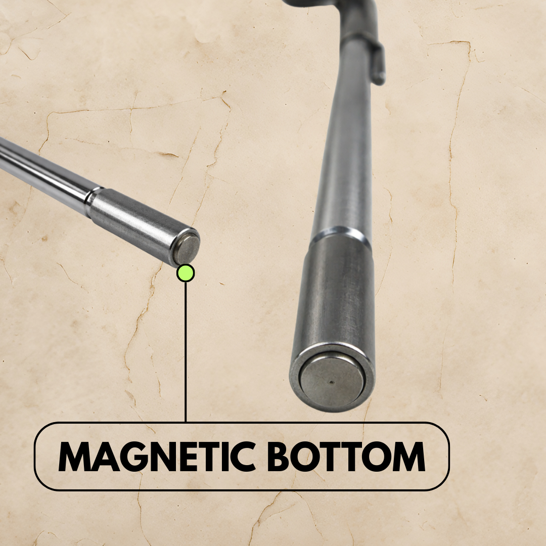 Extendable Inspection Mirror with Magnet – 1-3/8" Mirror & 25" Telescoping Pickup Tool with Pocket Clip