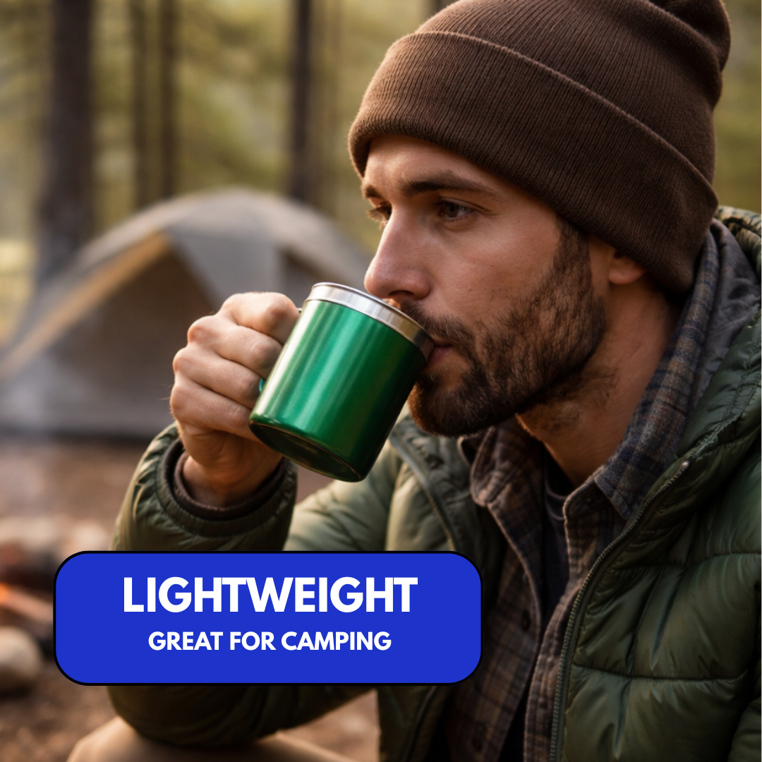 2 Pack Stainless Steel Coffee Cup with Vibrant Colors | 2.5" Diameter x 3" Height | Insulated Vacuum Lining