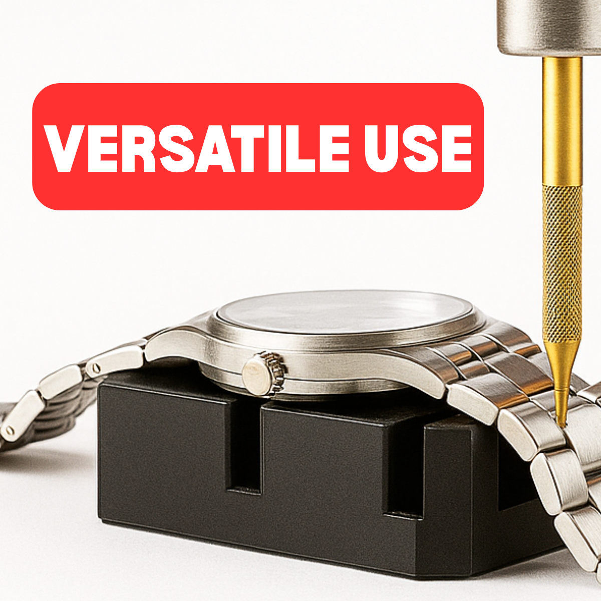 8 Piece Assorted Drive Pin Set | Brass & Steel | Stand with Lid Included