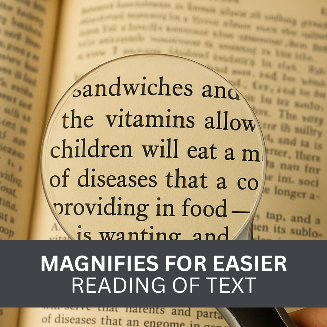 2.5x LED Handheld Rimless Magnifier With Stand  - MG-15083