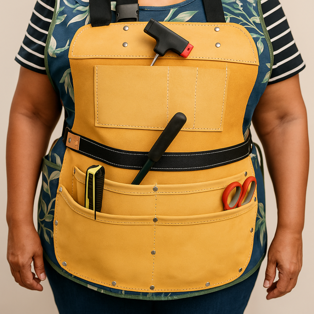 24x17 Inch Leather Apron with 7 Pockets  - AP-00200