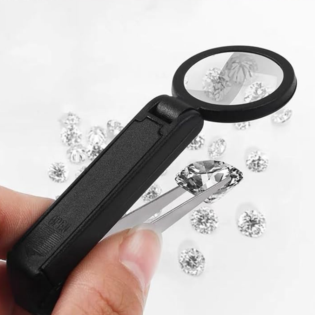 Desk Light and Magnifier and Tweezer Combo