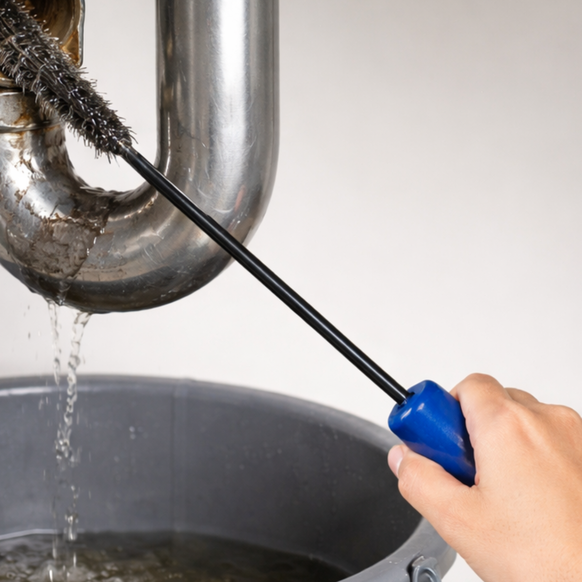 21.25" Pipe Cleaning Brush Set – Flexible Tube & Lint Trap Cleaner with 3 Interchangeable Metal Brush Heads for Dryer Vents, Pipes & Vacuum Hoses