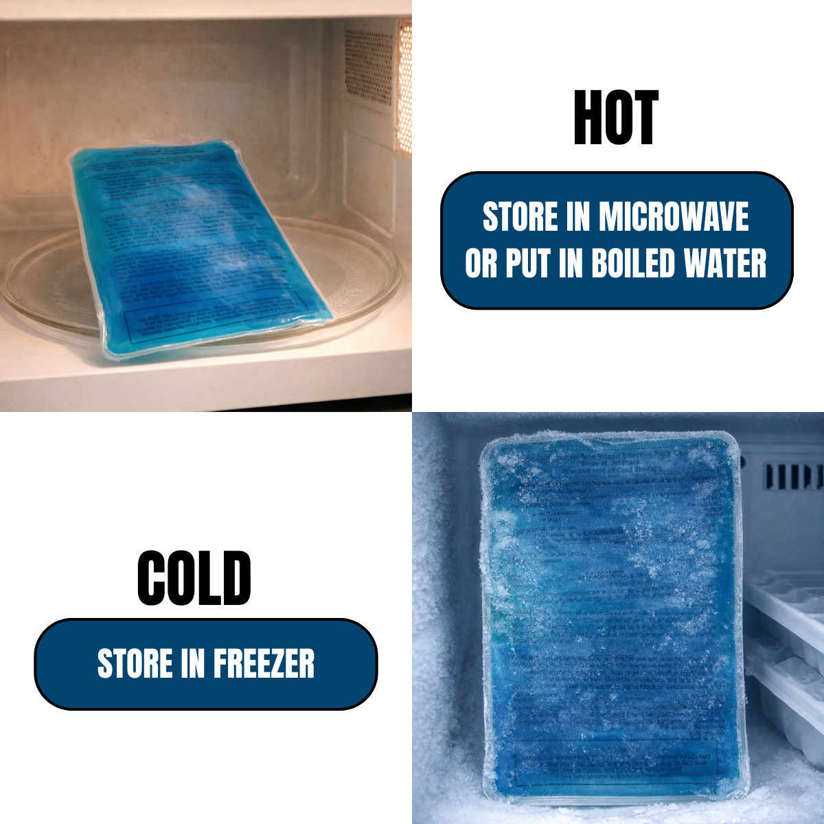 Reusable Hot & Cold Gel Pack – Microwave or Freezer Therapy Pack for First Aid, Muscle Relief & Injuries – 5 x 6.5 in, 12 oz (SP-08577)