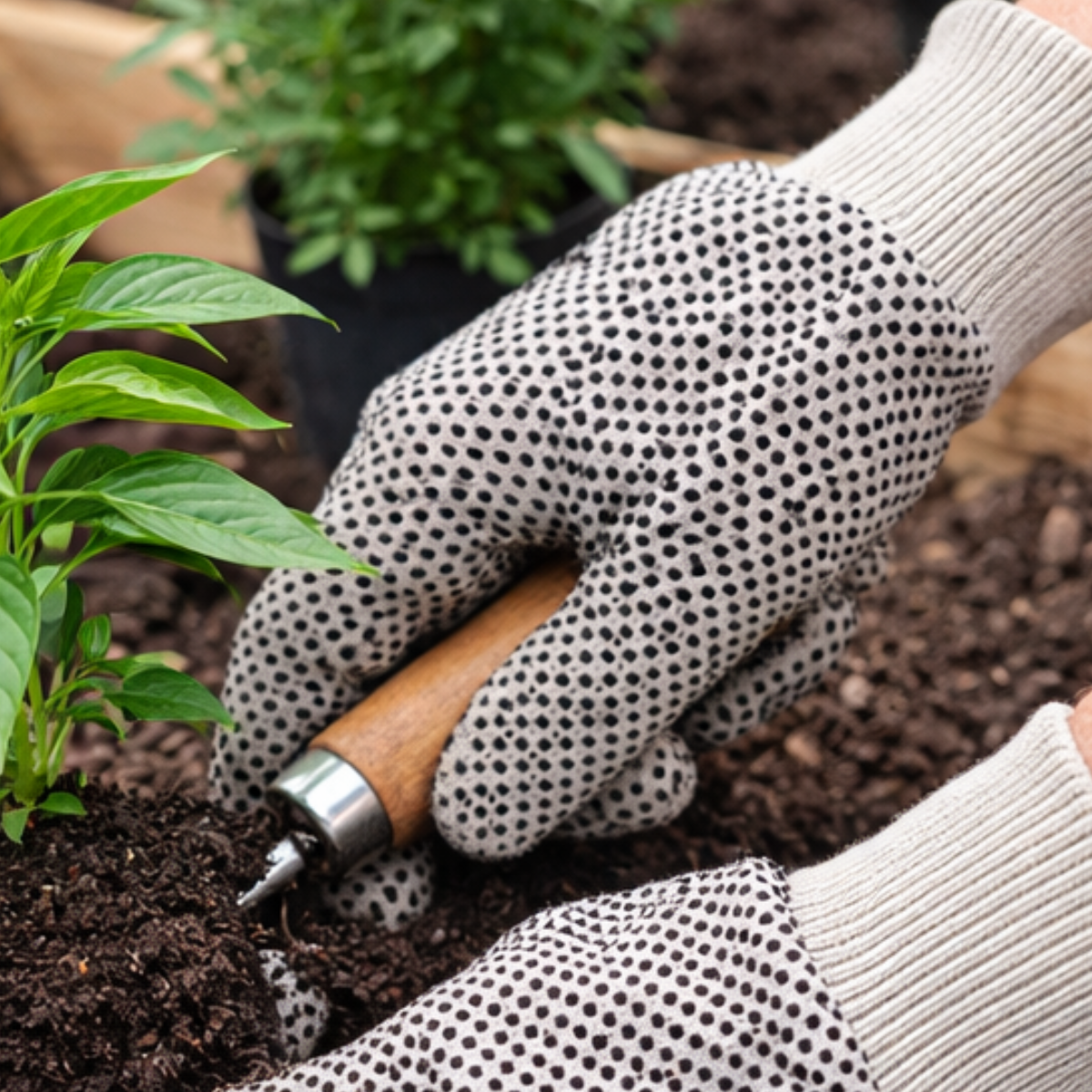 Ladies’ 9 oz Canvas Work Gloves with PVC Dots – Large (Pack of 6) | GL-07200-Z06