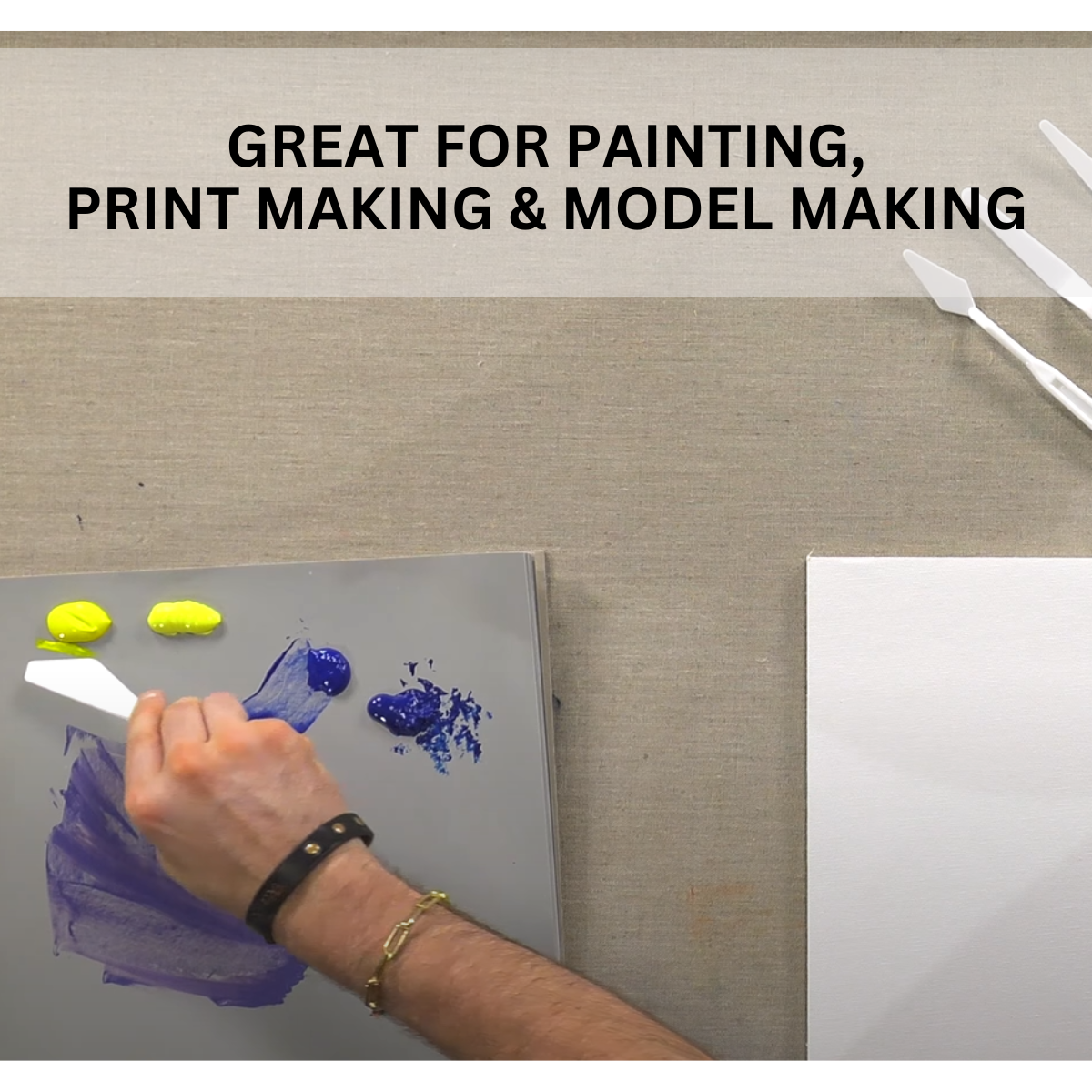 5 Piece, 6" Oil Paint Spatulas For Creating Textures On Canvas