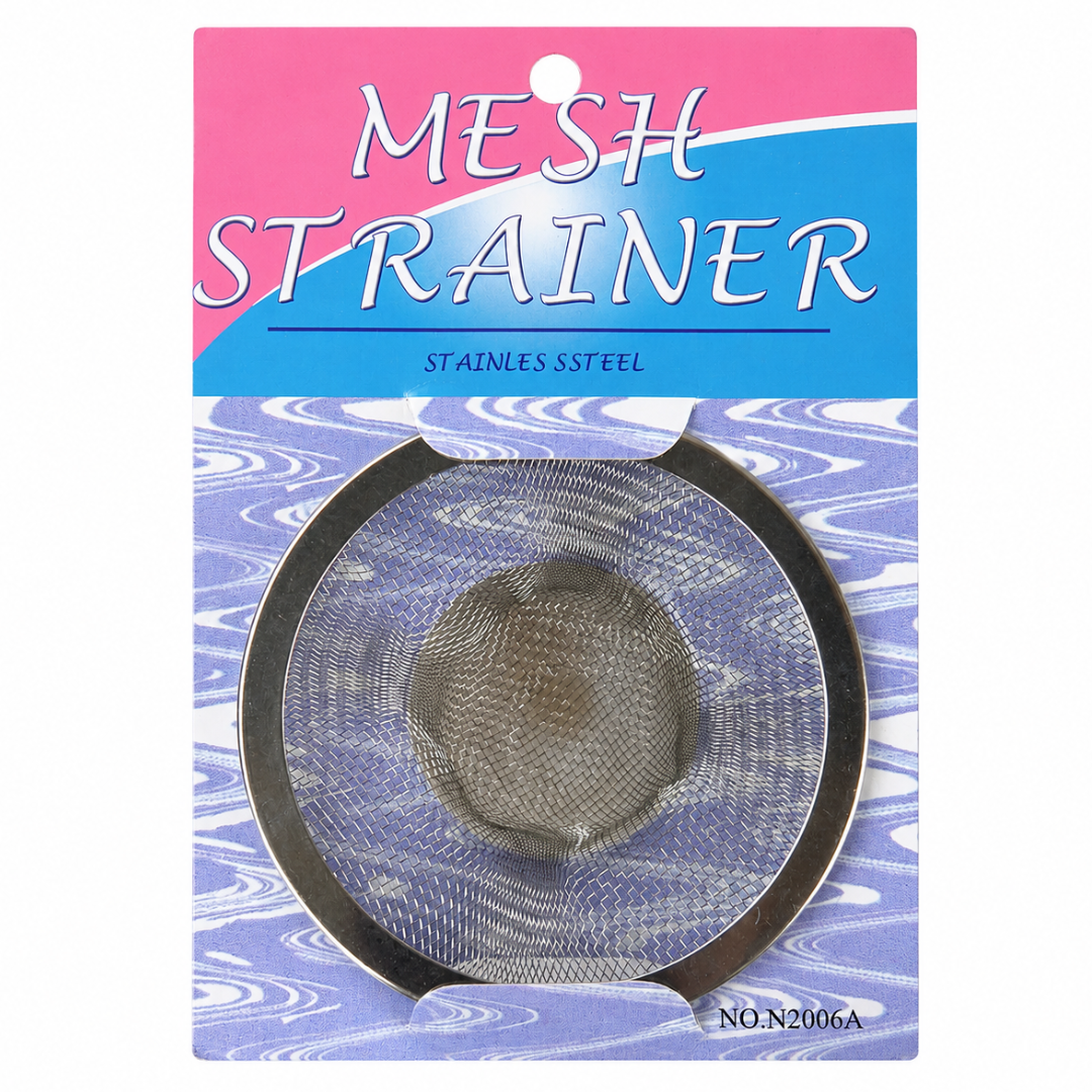 4.5 Inch Stainless Steel Mesh Sink Strainer, Fine Mesh Kitchen Drain Basket for Catching Food Debris, Durable Round Sink Drain Filter
