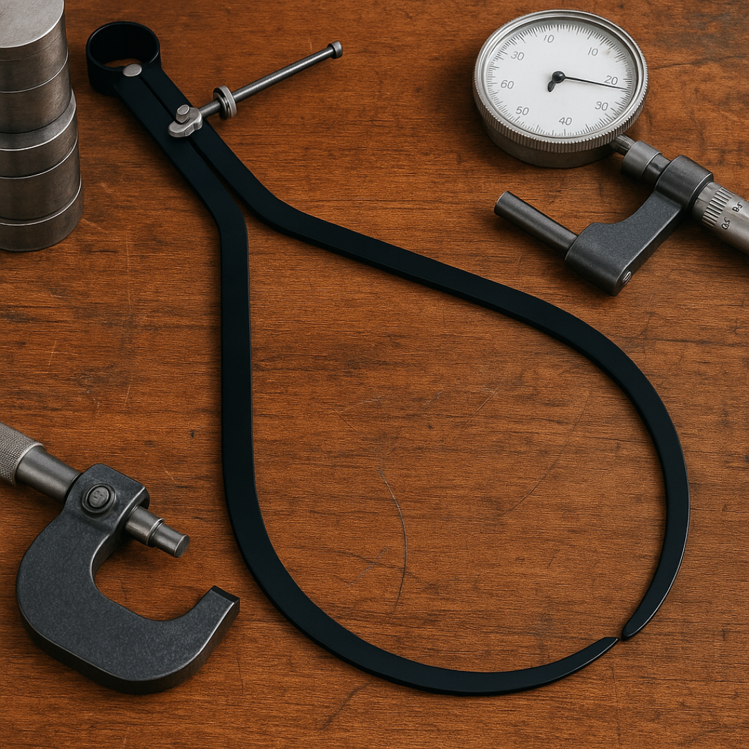 12" Outside Spring Caliper – Steel Measuring Tool for Diameter, Thickness & Distance – Adjustable Tension Screw – Precision Comparison Caliper for Construction, Plumbing, Crafts & Lab Work