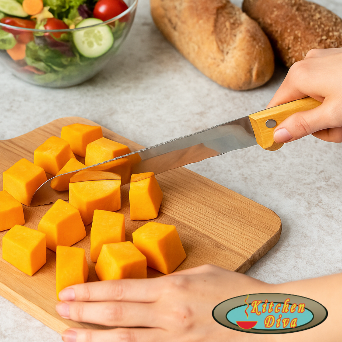 Jumbo Double Sided 11" SS Blade Kitchen Knife - U-04280