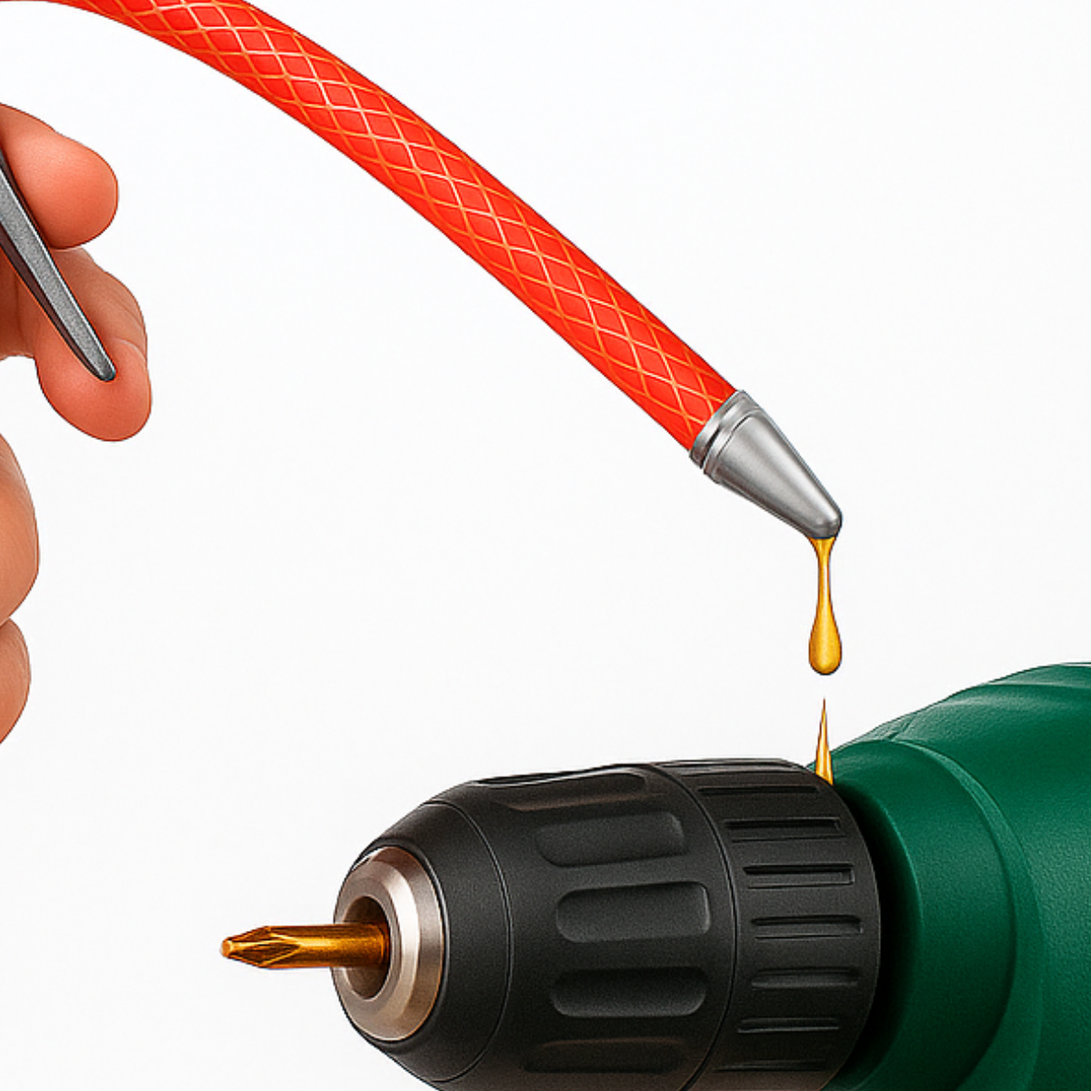 300cc Oil Can With 6" Flexible Hose | Durable Steel Construction | Essential Tool for Mechanics or DIY Enthusiast