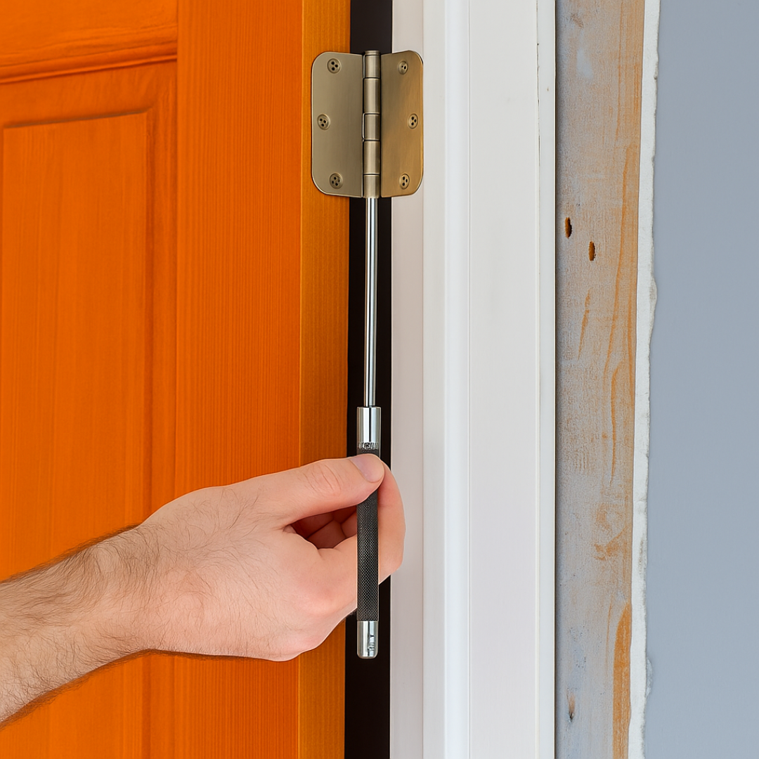 5-Piece Long Drive Pin Punch Set – 8" Carbon Steel Punches (1/8" to 3/8") with Knurled Grip & Black Oxide Finish