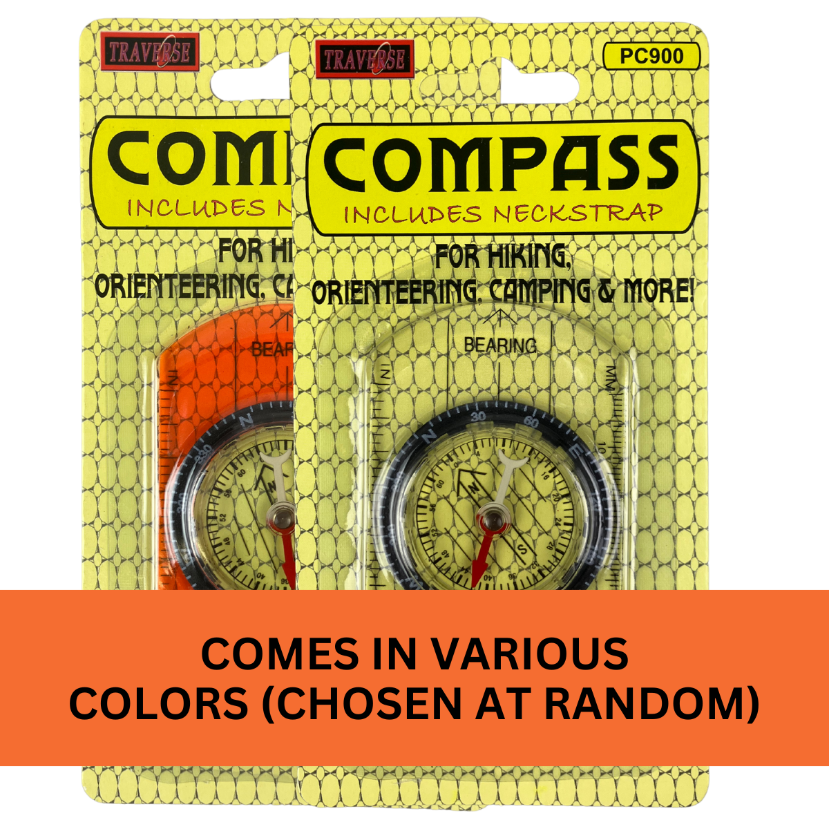 Map Reading Compass - Plastic Ruler Frame & Neck Lanyard  - PC-10900