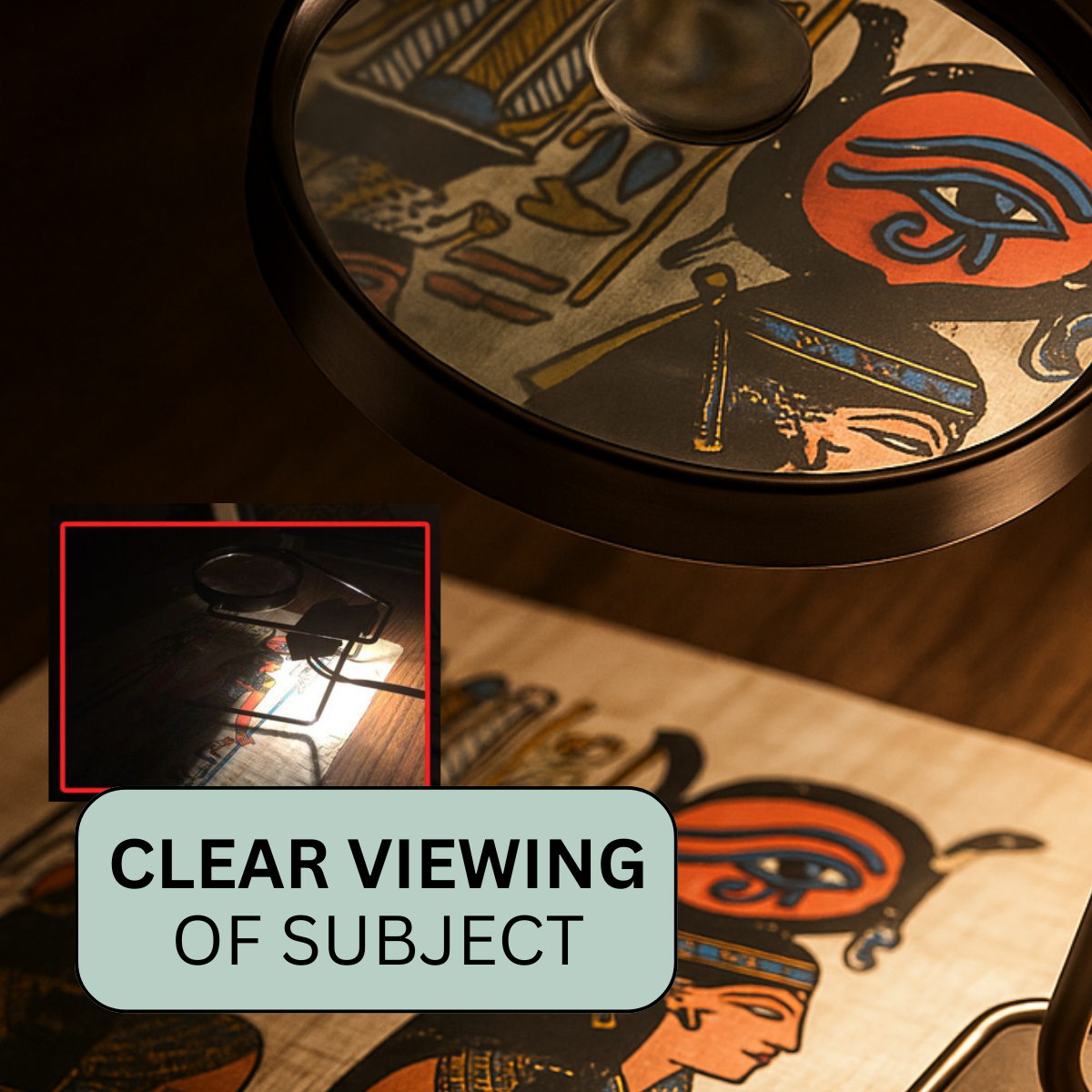 Table Top 3x Lighted Swivel Magnifier, 6x Macro  - MG-59100