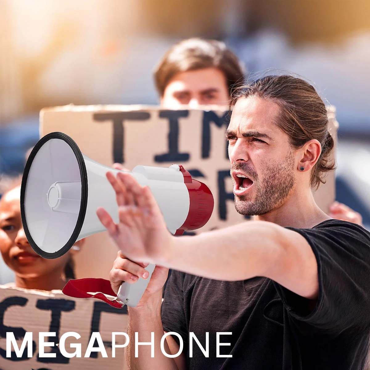 SCURRY 9" (22.9 cm) Megaphone | 600 Feet (183 m) Transmitting Distance | Record & Replay Feature | Dual Power Options | Great For Emergencies, Sports, Crowd Control, Athletics, Public Gathering & More