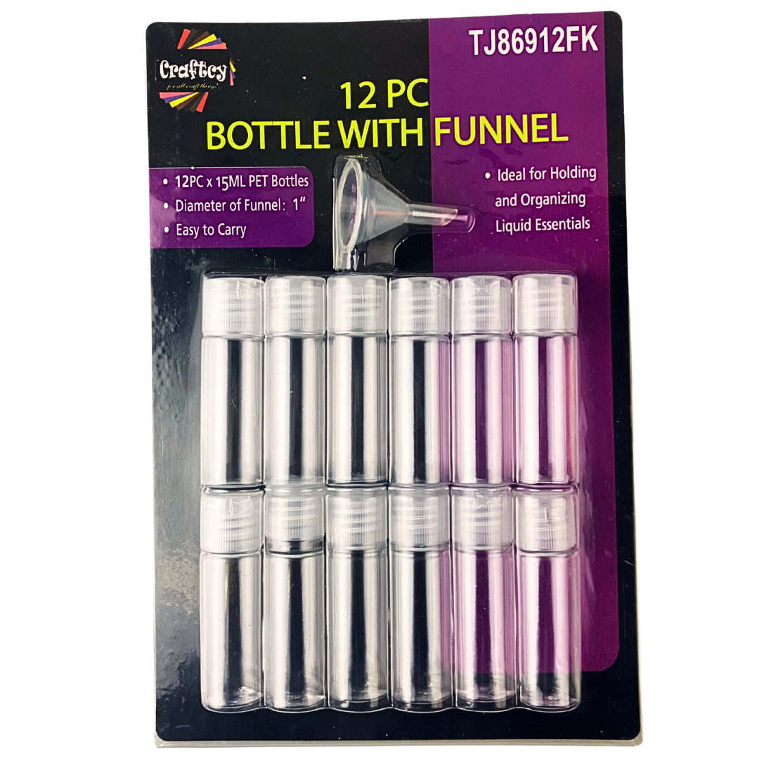 12 Piece Tube Containers w/Funnel