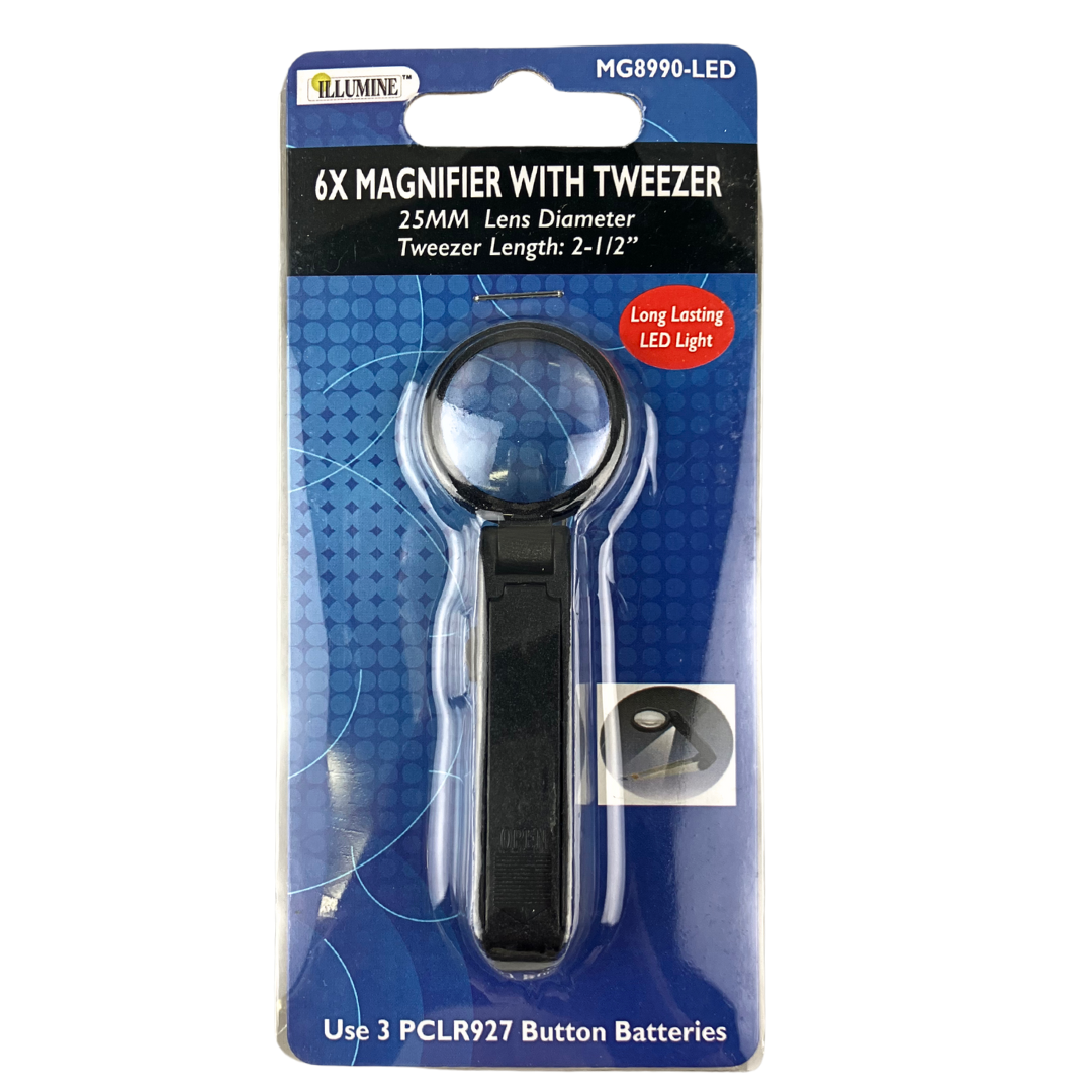 Desk Light and Magnifier and Tweezer Combo