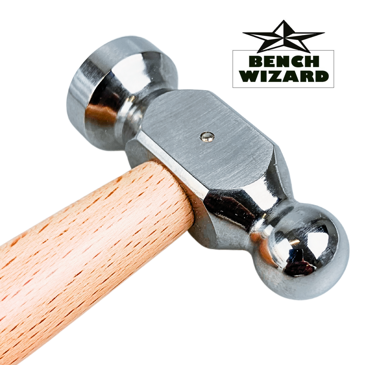 Steel Bench Block & 10″ Chasing Hammer Combo – Heavy-Duty Bench Block with Forged Chasing Hammer | Metalworking, Jewelry, Fabrication & Workshop Tool Set