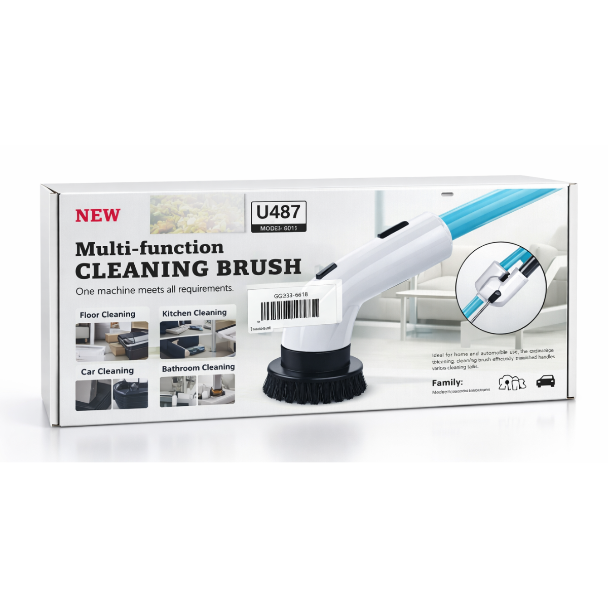 Cordless Electric Cleaning Brush with 5 Interchangeable Heads – Rechargeable Multi-Purpose Scrubber for Bathroom, Kitchen, Floor & Car Cleaning