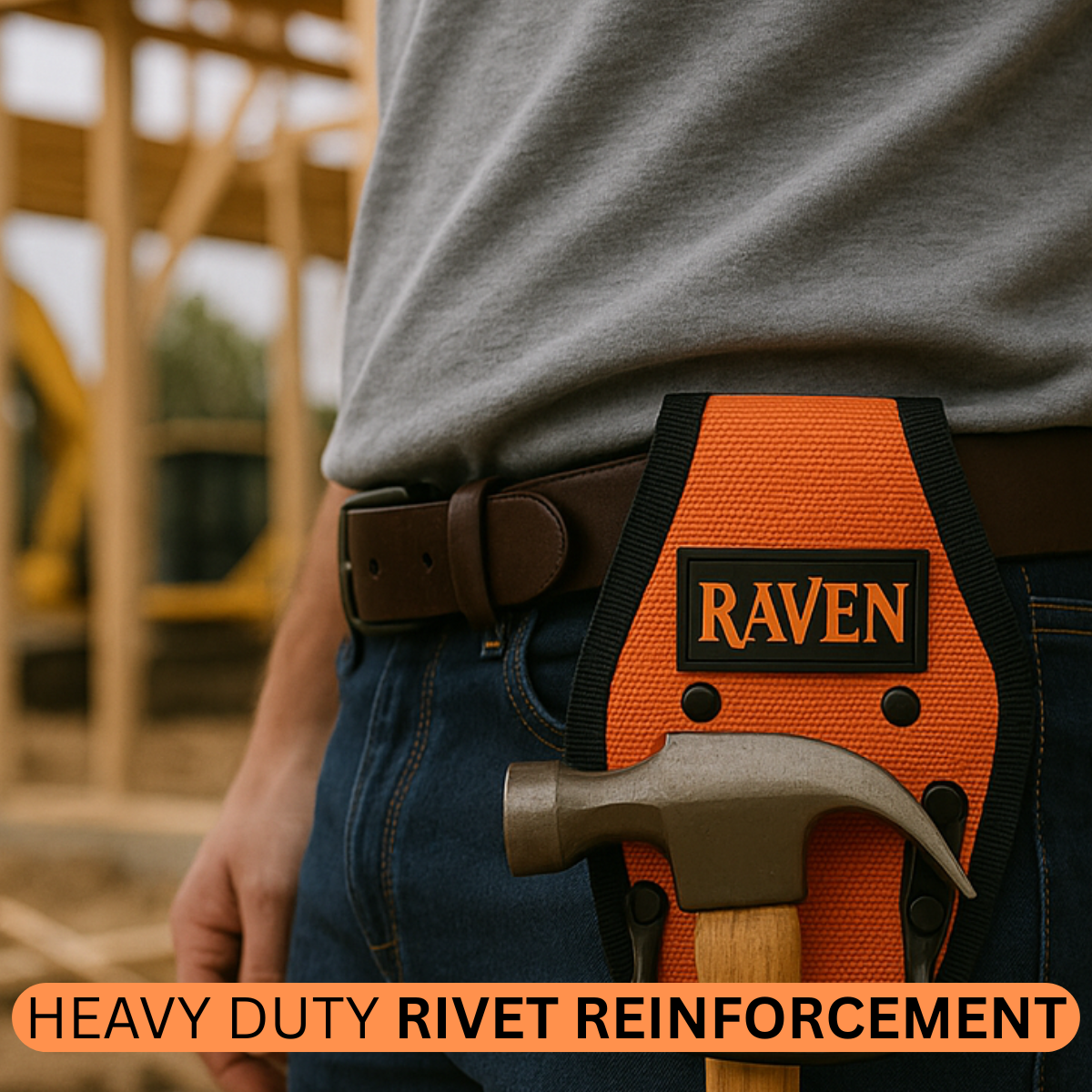 Heavy Duty Hammer Holder – Fixed Loop, 1680D Nylon, Fits Belts Up to 3”