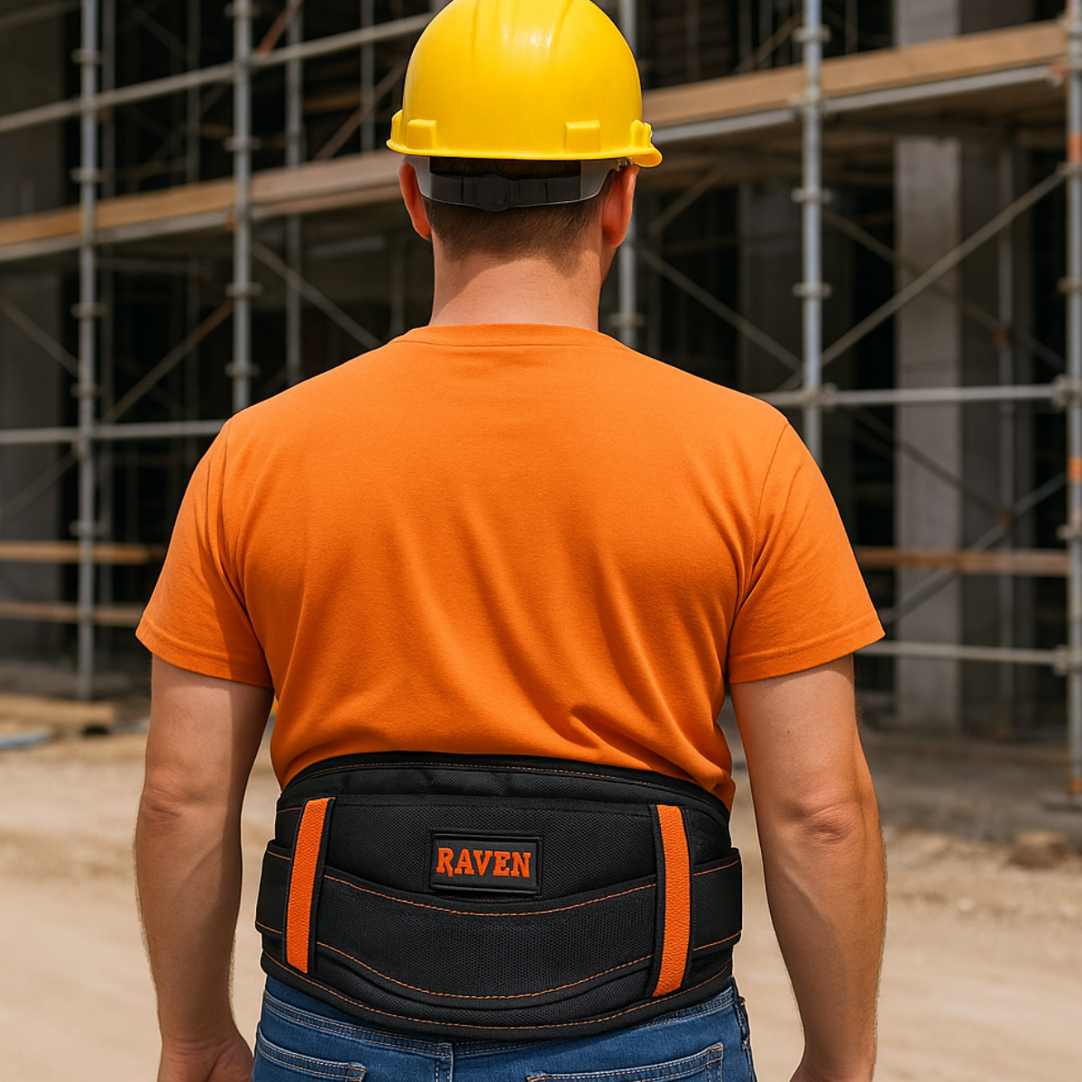 Heavy-Duty Work Belt with EVA Padding – Adjustable Nylon Tool Belt with Reinforced Stitching & Velcro Straps – Ideal for Construction & Industrial Use