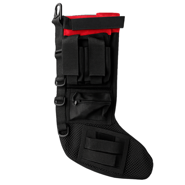 Tactical Christmas Stocking with Molle Straps, Utility Pockets & Heavy-Duty Zippers – Military Style Holiday Stocking for Tools, Gadgets & Gear