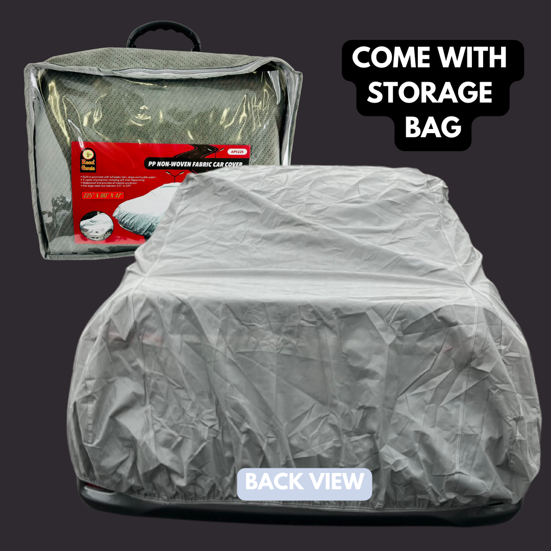 225 Inch Mildew Resistant Non-Woven Car Cover For Mid-Size Vehicles  - AP-12723