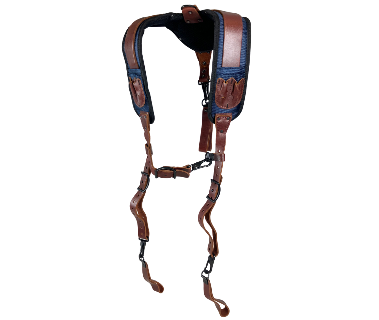 Brown Padded Suspenders for Tool Belt