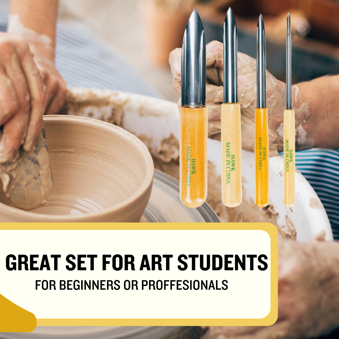 4 Pack Clay/Wax Modeling, Carving & Sculpturing Tools  - CR-09883