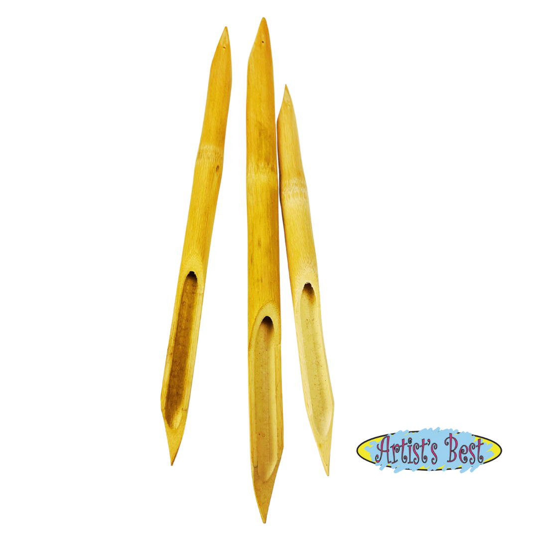 3 Piece 6,7,8 Inch Hollow Bamboo Modeling Tools for Clay/Wax  - CR-09884