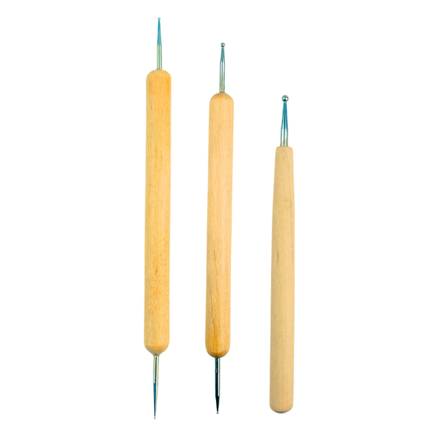 3 Piece Set of Rounded Tip Sculpting Tools  - CR-09885