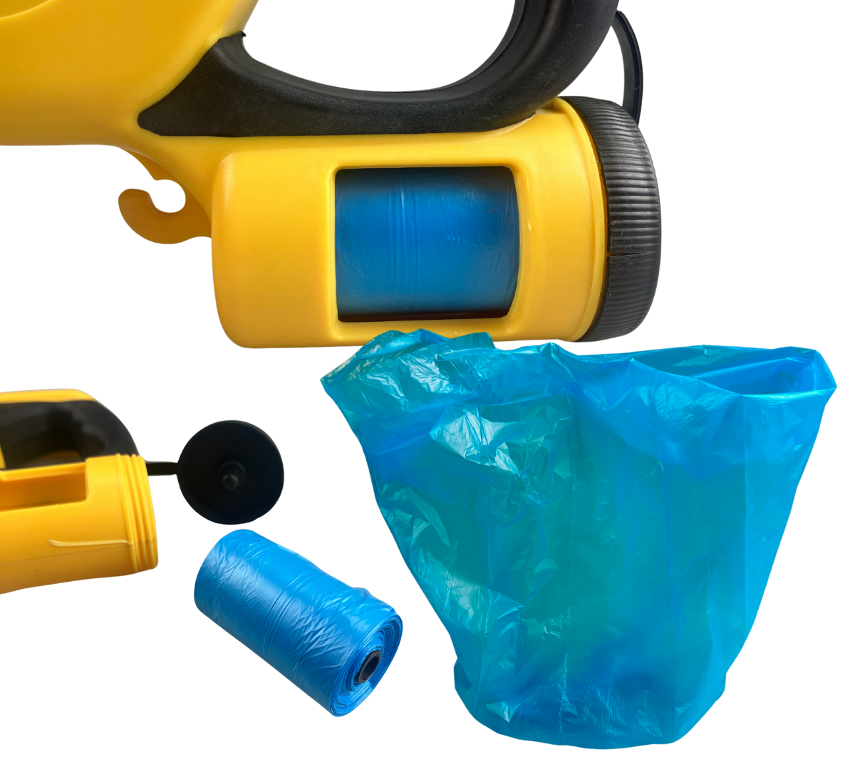 3 Meter Retracting Dog Leash in a Plastic Case with a Flashlight & Disposable Waste Bags  - B-92720