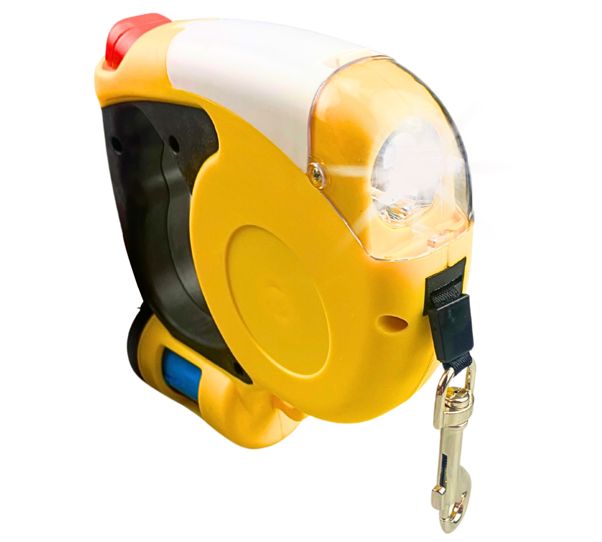 3 Meter Retracting Dog Leash in a Plastic Case with a Flashlight & Disposable Waste Bags  - B-92720