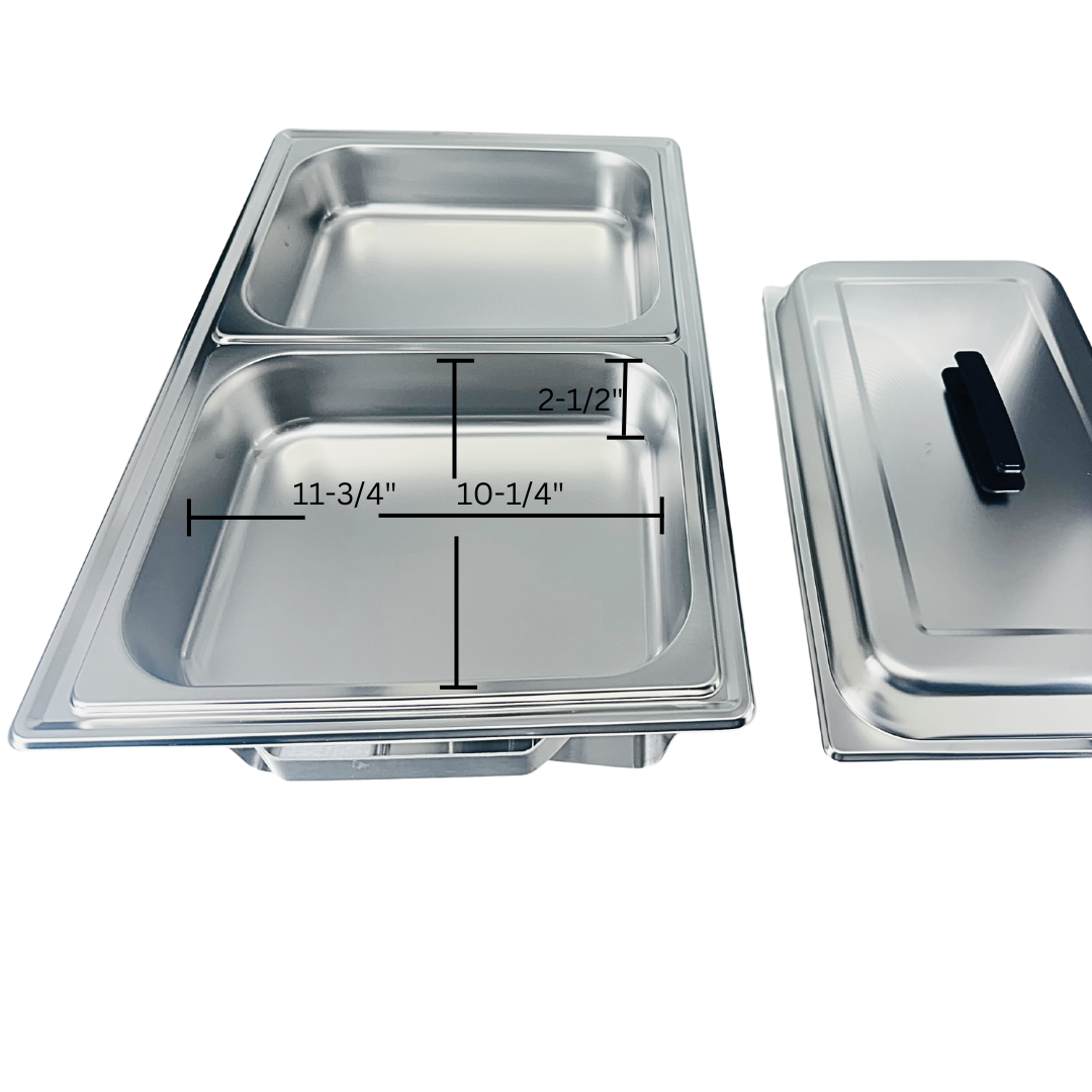 8-Quart Stainless Steel Dual Tray Chafer Set