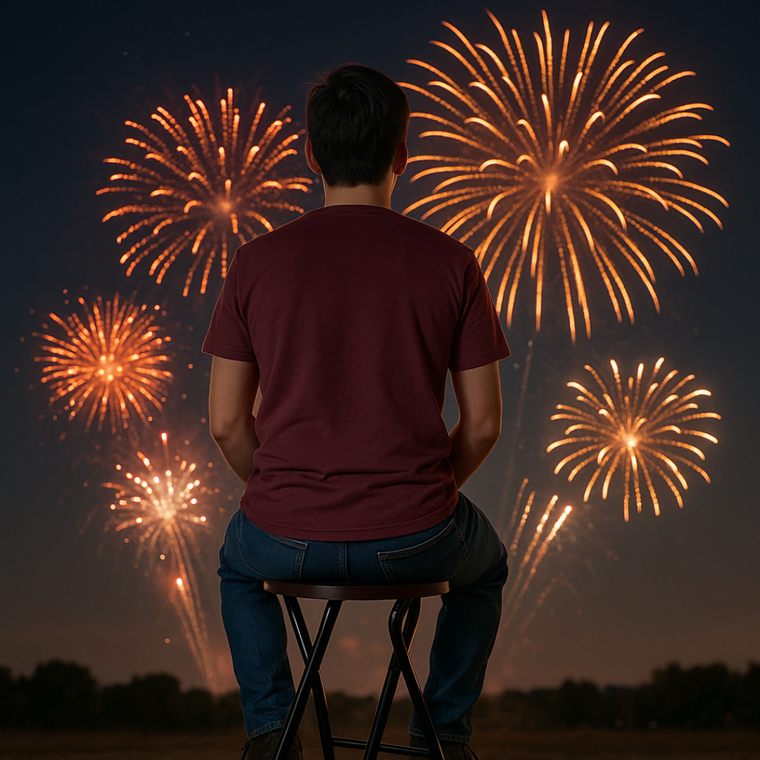 Portable Folding Chair with Wooden Seat