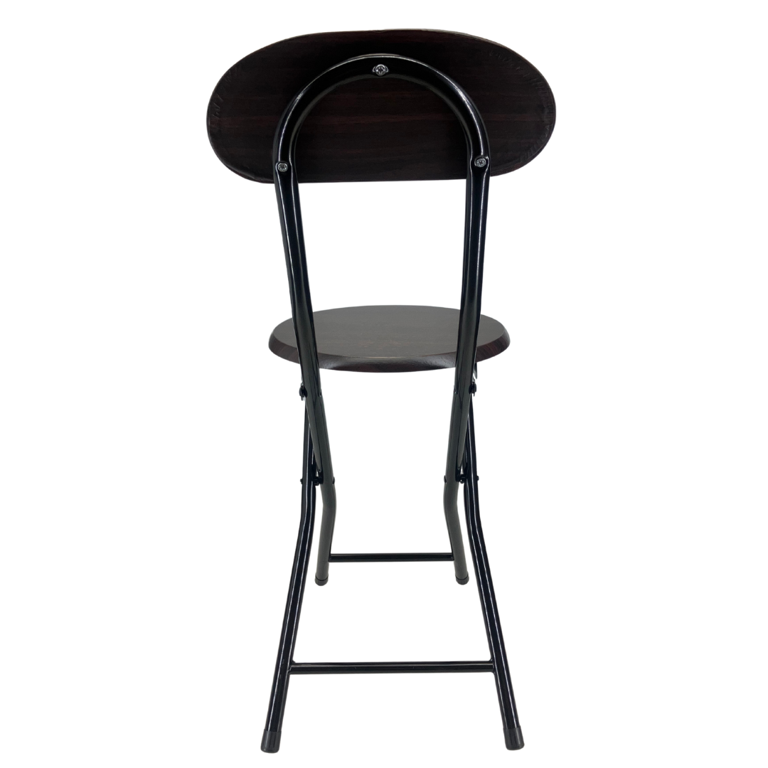 Portable Folding Chair with Wooden Backrest and Seat