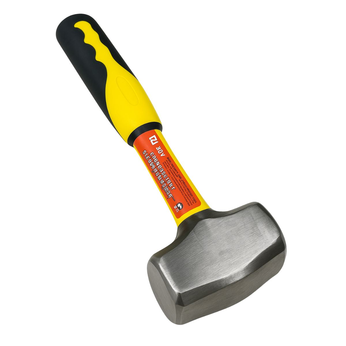 2 lb Drilling Steel Hammer – Heavy Duty Mini Sledge Hammer for Masonry, Stone, Metal, and Demolition Work – Anti-Slip Rubber Grip Handle – 10" Length – Compact Club Hammer