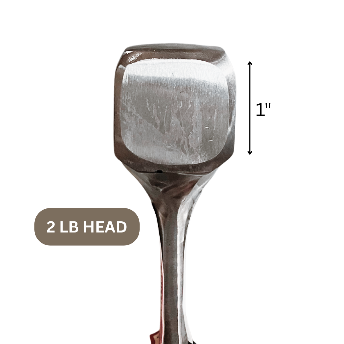 2 lb Drilling Steel Hammer – Heavy Duty Mini Sledge Hammer for Masonry, Stone, Metal, and Demolition Work – Anti-Slip Rubber Grip Handle – 10" Length – Compact Club Hammer