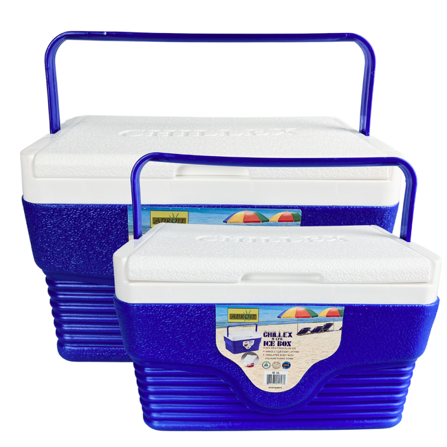 2 Pc. Mini Ice Box Set – 10L & 5L Coolers | Compact Insulated Ice Chest with Handle | Holds 12 & 6 Cans + Ice | Perfect for Tailgates, Beach, Camping, and Outdoor Fun