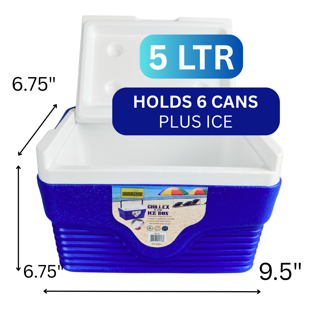 2 Pc. Mini Ice Box Set – 10L & 5L Coolers | Compact Insulated Ice Chest with Handle | Holds 12 & 6 Cans + Ice | Perfect for Tailgates, Beach, Camping, and Outdoor Fun
