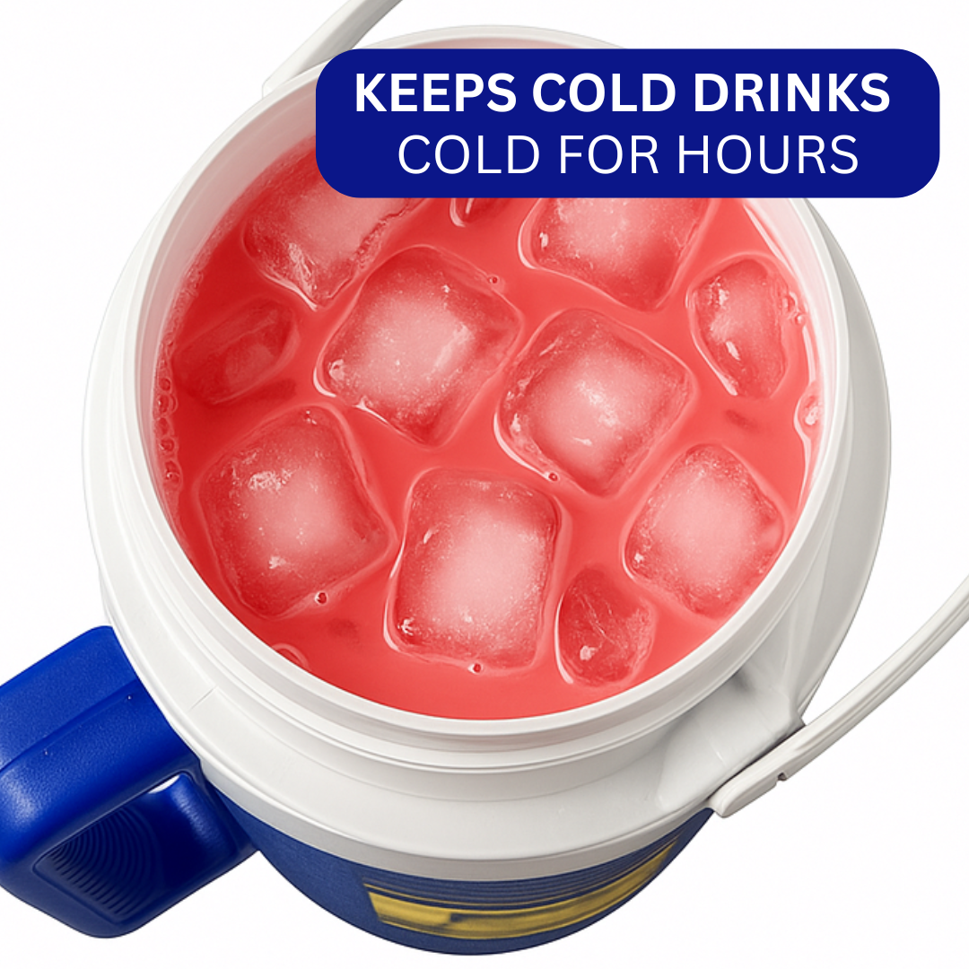 2 Pc. Thermal Jug Set – ½ Gallon + 900ml | Keeps Drinks Cold for Hours | Leakproof Wide Mouth with Spout | Ideal for Camping, Sports & Outdoors