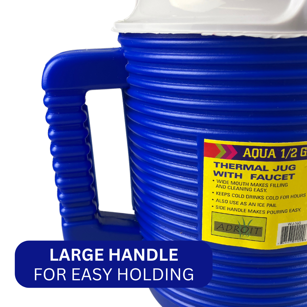 2 Pc. Thermal Jug Set – ½ Gallon + 900ml | Keeps Drinks Cold for Hours | Leakproof Wide Mouth with Spout | Ideal for Camping, Sports & Outdoors