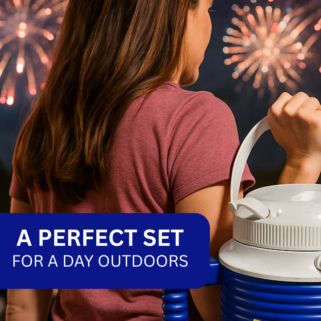 2 Pc. Thermal Jug Set – ½ Gallon + 900ml | Keeps Drinks Cold for Hours | Leakproof Wide Mouth with Spout | Ideal for Camping, Sports & Outdoors