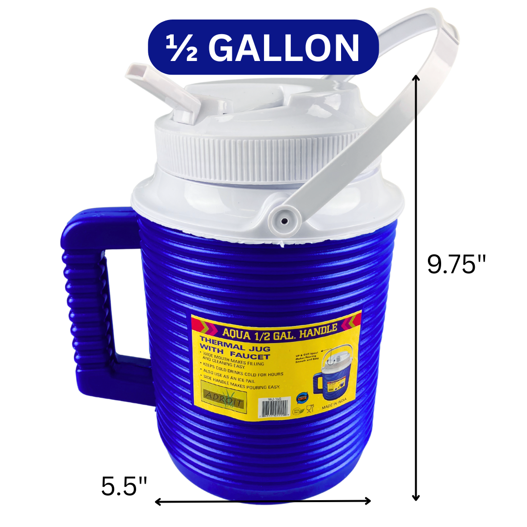 2 Pc. Thermal Jug Set – ½ Gallon + 900ml | Keeps Drinks Cold for Hours | Leakproof Wide Mouth with Spout | Ideal for Camping, Sports & Outdoors